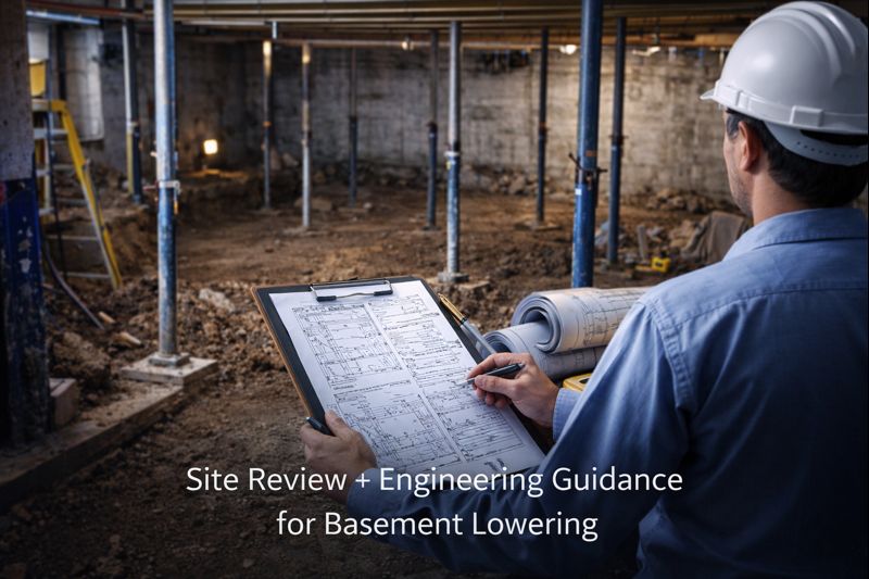 Site Review + Engineering Guidance for Basement Lowering